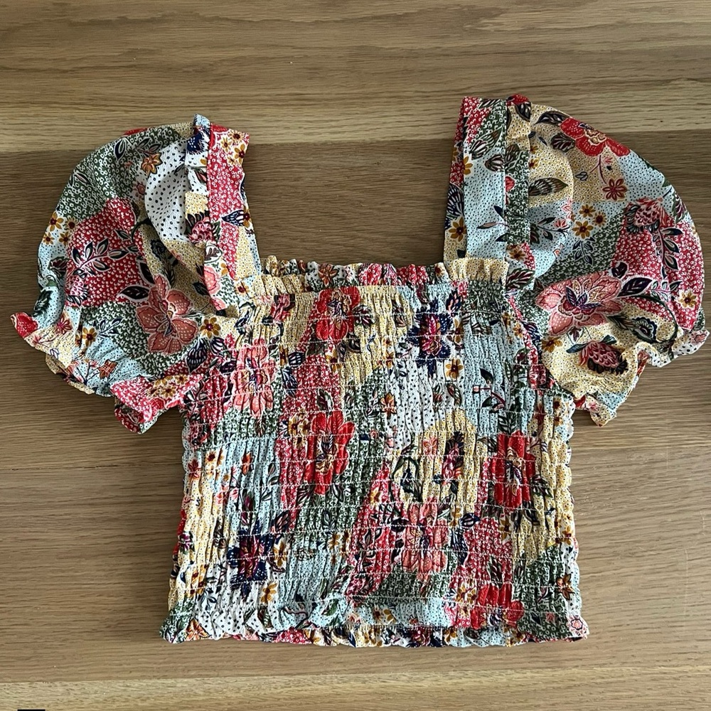 Floral Smocked Women's Top